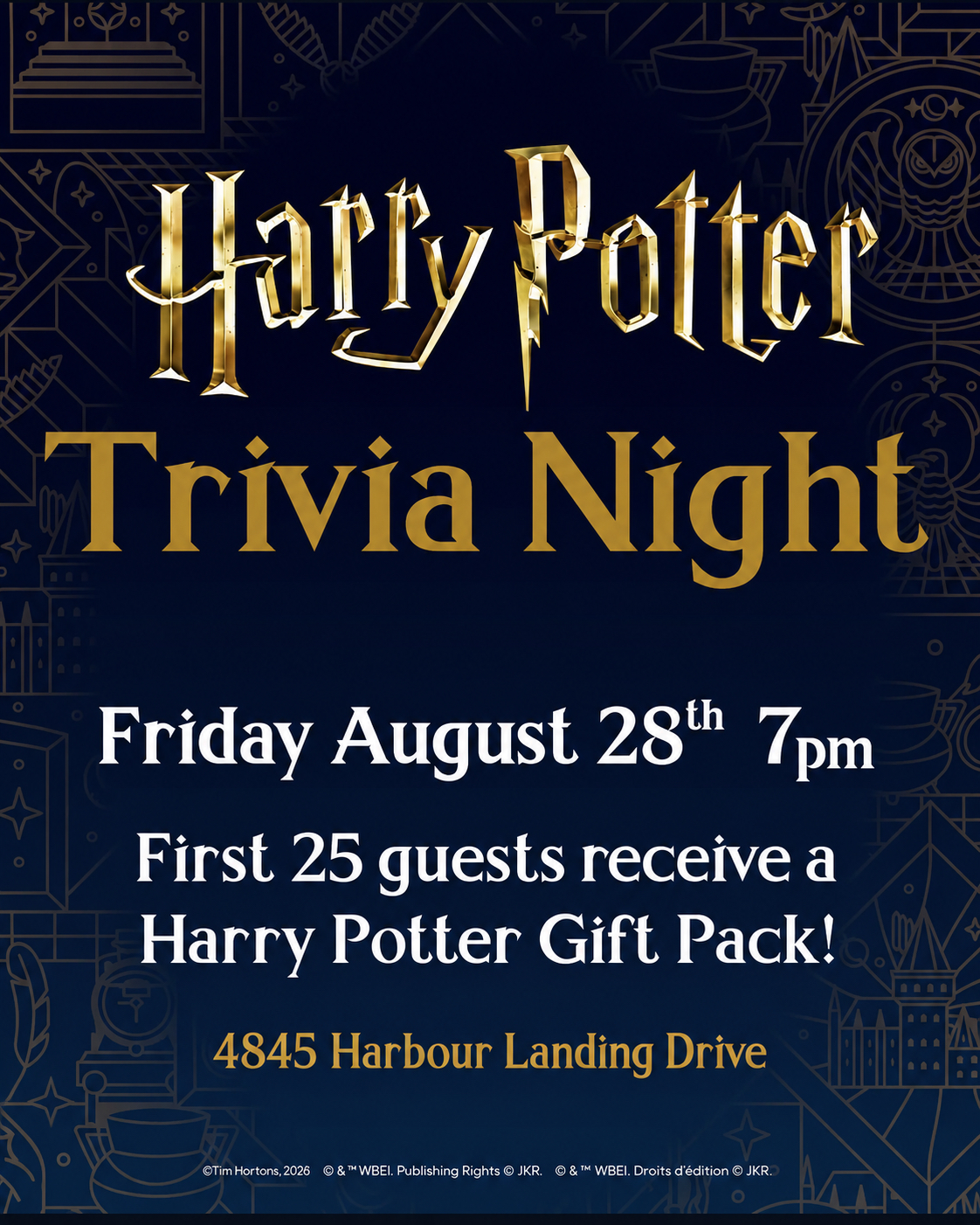 Harry Potter Trivia Night at Tim Hortons
